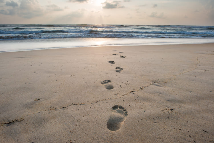 Fußspuren im Sand, Lauf des Lebens